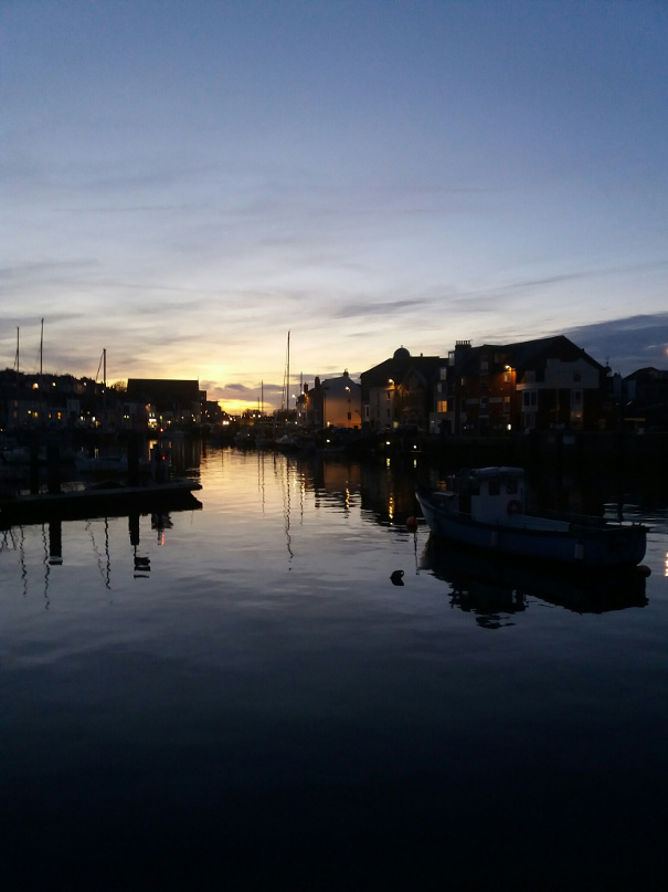 A picture of Weymouth Harbour at Sunset