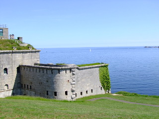 A picture of the Nothe Fort from the Nothe Gardens