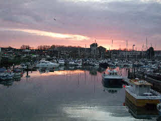 Weymouth marina from Weymouth harbour bridge