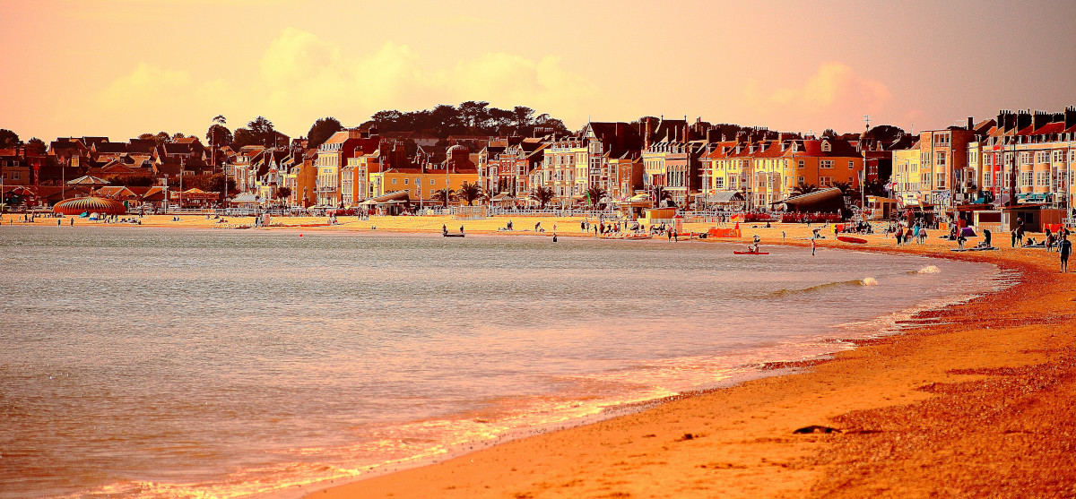 Weymouth beach in the height of the summer